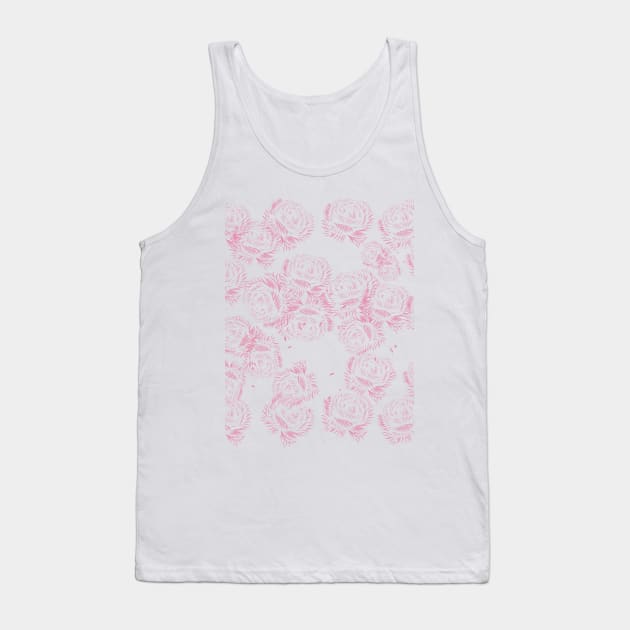 Red Flowers Tank Top by it's Art